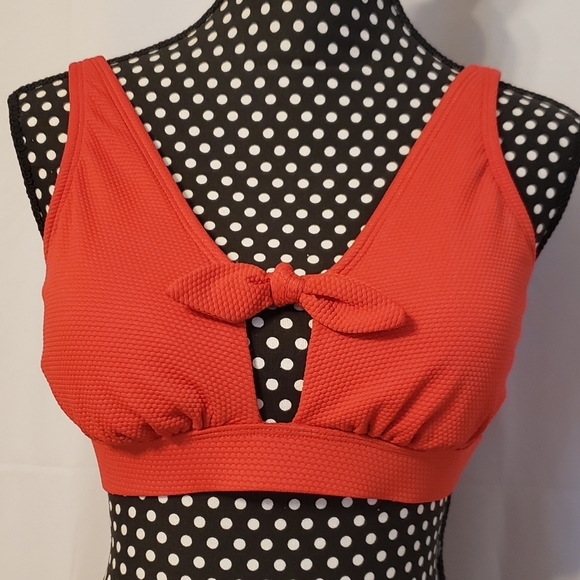 Kona Sol Other - Kona Sol Red Bathing Suit Top Red Adjustable Straps